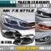 VW GOLF MK7 MK7.5 HEAD Lamps LED DRL BI XENON GTD SWIPE SEQUENTIAL INDICATOR UK
